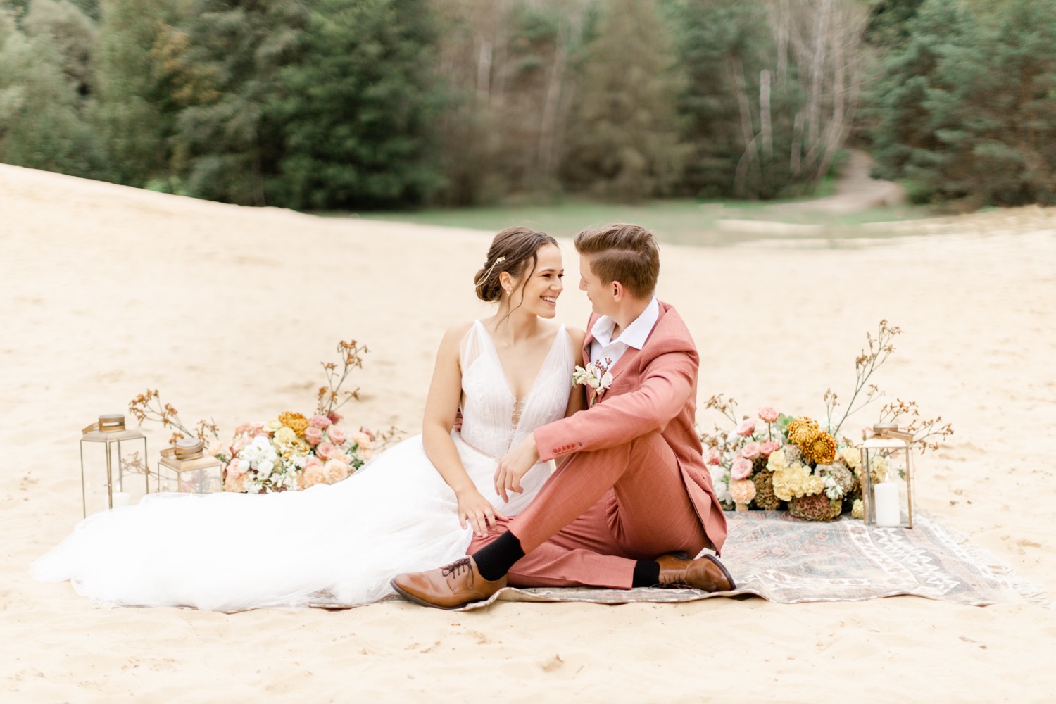 Besondere Boho Hochzeit: Trauung